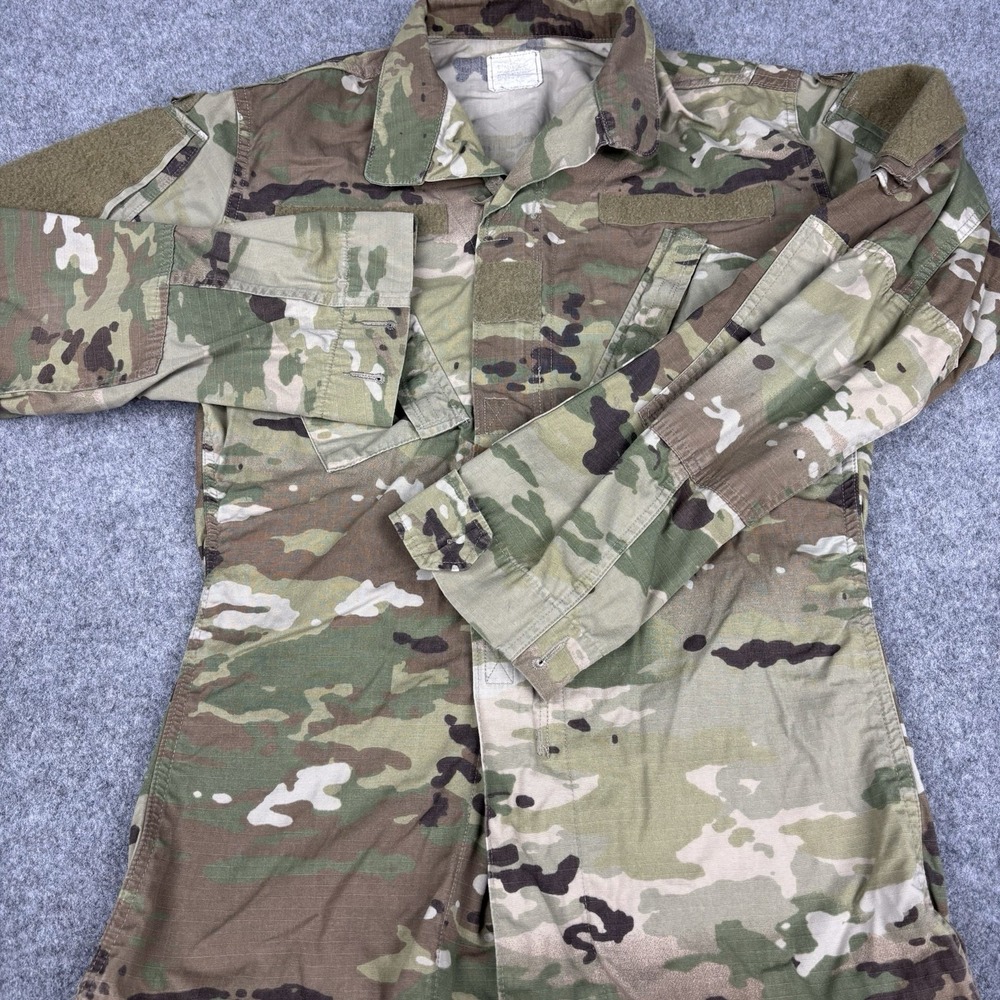 Army Jacket Small Combat Military Camo Ripstop Full Zip Tactical Uniform Green